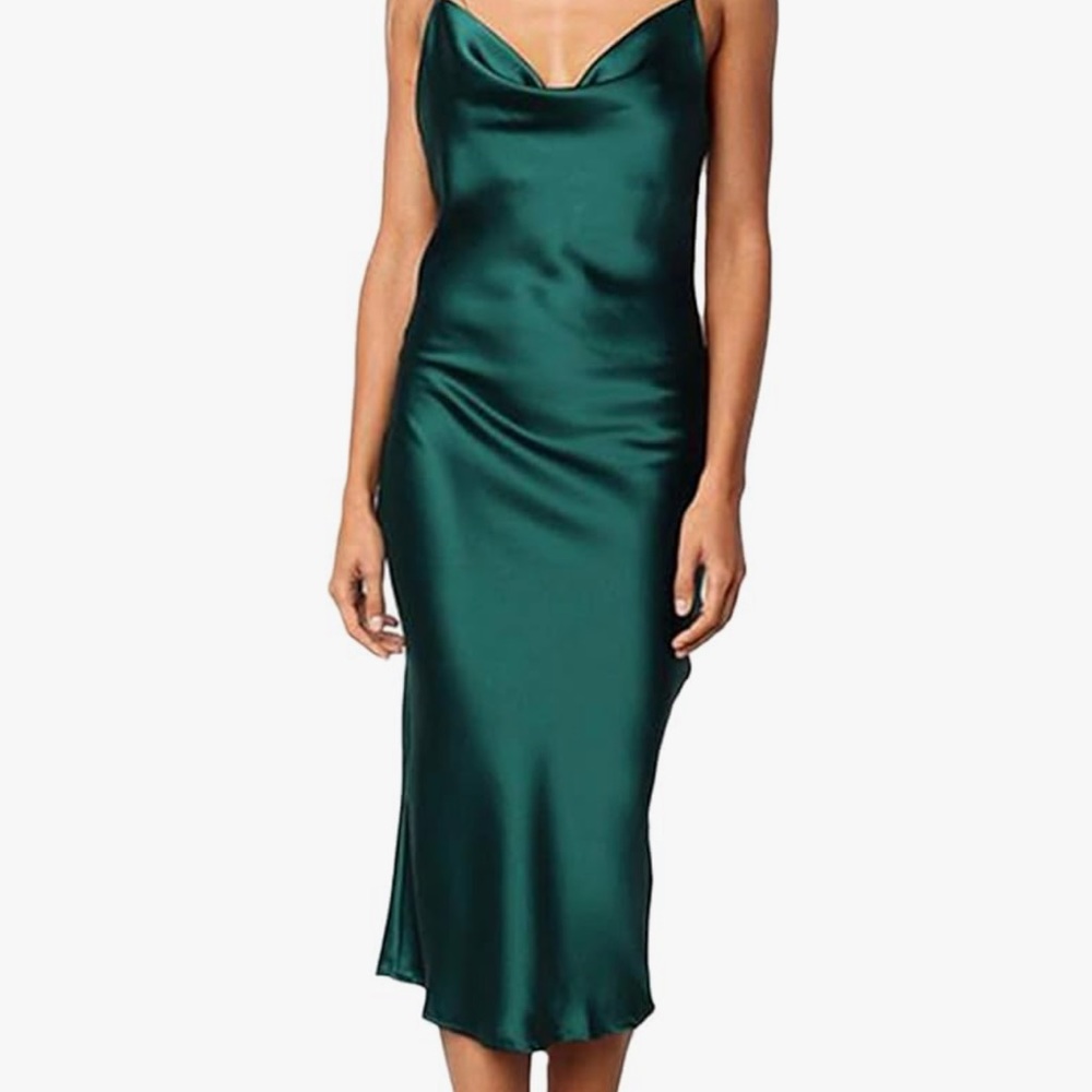 Spaghetti Strap Satin Dress